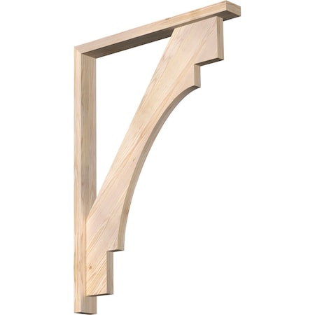 Merced Block Smooth Bracket W/ Offset Brace, Douglas Fir, 3 1/2W X 30D X 42H